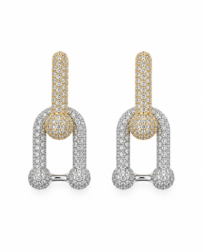 The Linky Earring (silver and gold)